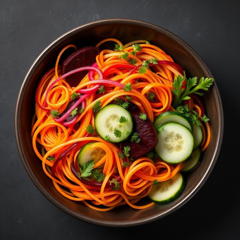 Rainbow Spiralized Salad